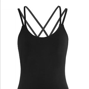 Girl's Double Strap Cross Back Ballet/Dance Camisole Leotard